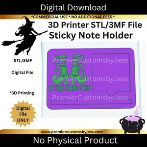 DIGITAL (STL & 3MF Files): If The Shoe Fits Halloween - Themed Sticky Note Holder