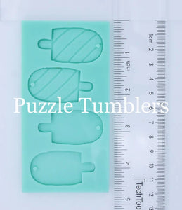 CUSTOM MOLD:  Popsicle Earring Mold *May have a 14 Day Shipping Delay (L1)
