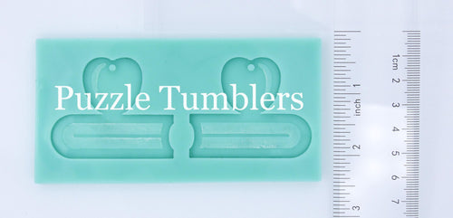 CUSTOM MOLD: Apple & Book Earring Mold *May have a 14 Day Shipping Delay (L28)