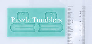 CUSTOM MOLD: Apple & Book Earring Mold *May have a 14 Day Shipping Delay (L28)