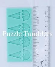 Load image into Gallery viewer, CUSTOM MOLD:  Ice Cream Cone Dangle Earring Mold *May have a 14 Day Shipping Delay (L3)