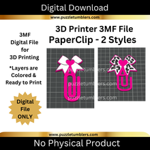 Load image into Gallery viewer, DIGITAL (3MF File): Leopard Print Themed Paperclips (2 Styles)