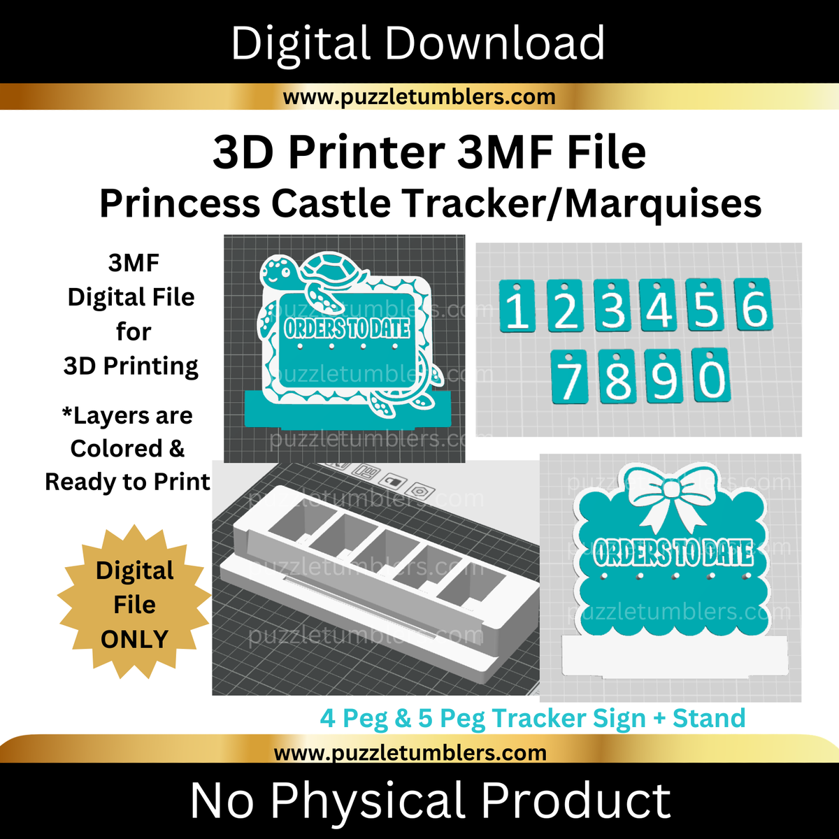 DIGITAL (3MF File): Sales Tracker Counter Display Stand (13 Frames & 2 ...