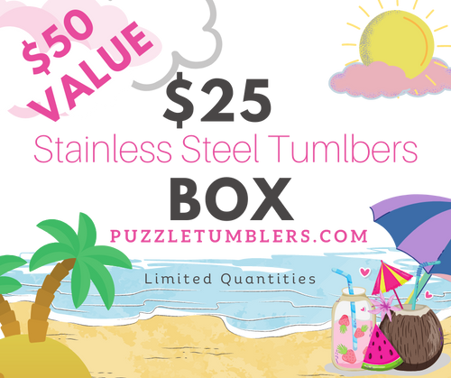 STAINLESS STEEL TUMBLER MYSTERY BOX $25 - DOUBLE YOUR VALUE *NO Discounts Or Rewards can be applied to this purchase