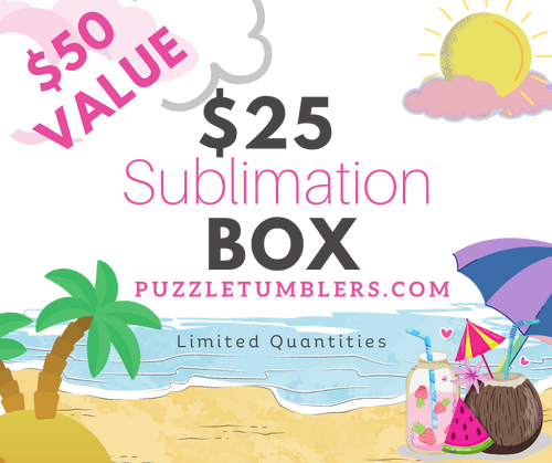 SUBLIMATION MYSTERY BOX $25 - DOUBLE YOUR VALUE *NO Discounts Or Rewards can be applied to this purchase
