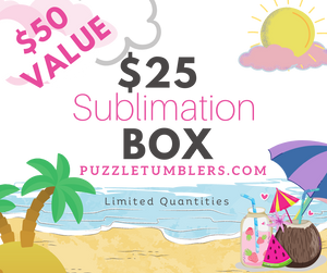 SUBLIMATION MYSTERY BOX $25 - DOUBLE YOUR VALUE *NO Discounts Or Rewards can be applied to this purchase