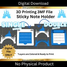 Load image into Gallery viewer, DIGITAL (3MF File): Princess with Single &amp; Double Bridge - 2 Sticky Note Holders
