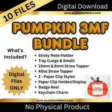 Load image into Gallery viewer, DIGITAL (3MF File): Cute Round Pumpkin BUNDLE (10 Files)