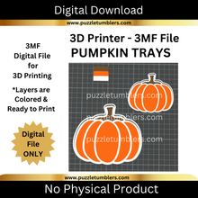 Load image into Gallery viewer, DIGITAL (3MF File): Cute Round Pumpkin - Tray (Large &amp; Small)