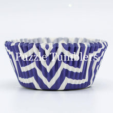 Load image into Gallery viewer, Purple Chevron Cupcake Sleeves