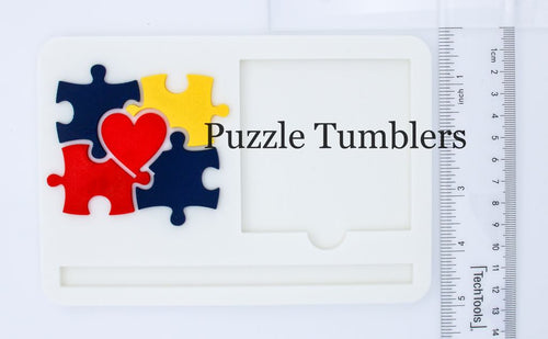 3D Printed Puzzle Pieces (Autism) Sticky Note & Pen Holder (Made When Ordered - Ships in 3-10 Days)