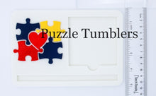 Load image into Gallery viewer, 3D Printed Puzzle Pieces (Autism) Sticky Note &amp; Pen Holder (Made When Ordered - Ships in 3-10 Days)