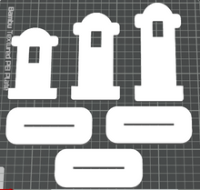 Load image into Gallery viewer, DIGITAL (3MF File): Badge Reel Display Stand Trio (Small, Medium, Large)