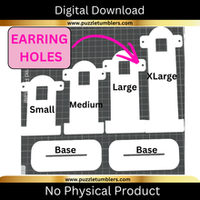 Load image into Gallery viewer, DIGITAL (3MF File): Badge Reel Display with Earring Holes - Stands (Small, Medium, Large, XL)