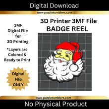 Load image into Gallery viewer, DIGITAL (3MF File): Santa - Badge Reel