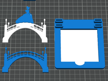 Load image into Gallery viewer, DIGITAL (3MF File): Princess with Single &amp; Double Bridge - 2 Sticky Note Holders