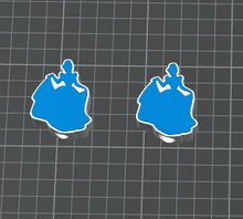 Load image into Gallery viewer, DIGITAL (3MF File): Princess Straw Toppers 8mm &amp; 10mm (2 Sizes = 2 Total Toppers)