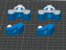 Load image into Gallery viewer, DIGITAL (3MF File): Carriage &amp; Glass Slipper Straw Toppers 8mm &amp; 10mm (2 Sizes = 4 Total Toppers)