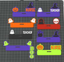 Load image into Gallery viewer, DIGITAL (3MF File): 🎃 Halloween Mini Badge Buddies | Download Bundle | 3D Print File