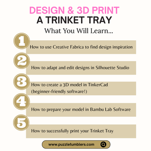 ✨ Beginner 3D Printing Course | Design & Create a Trinket Tray | Step-by-Step Online Class