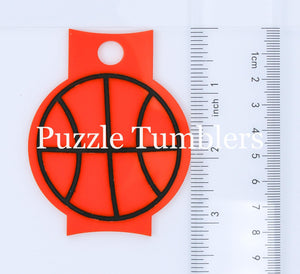 CUSTOM MOLD:  Basketball 40oz Tumbler Lid Plate Mold *May have a 14 Day Shipping Delay