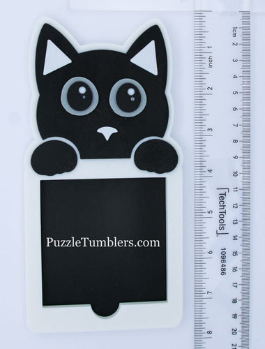 3D Printed Black Cat Sticky Note Holder (Made When Ordered - Ships in 3-10 Days)