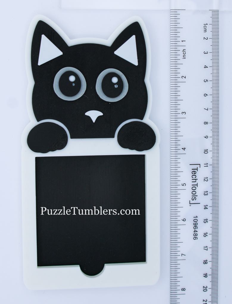 3D Printed Black Cat Sticky Note Holder (Made When Ordered - Ships in 3-10 Days)