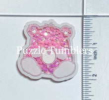 Load image into Gallery viewer, Acrylic Flat Back Shakers: Pink Bear (SH #16A)