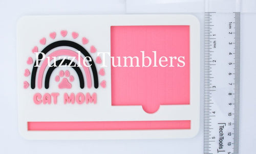 3D Printed Cat Mom Sticky Note & Pen Holder (Made When Ordered - Ships in 3-10 Days)