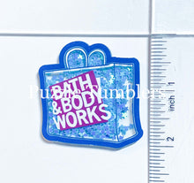 Load image into Gallery viewer, Acrylic Flat Back Shakers: Bath Blue Shopping Bag (SH #15)
