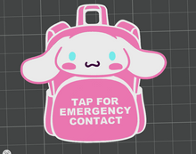 Load image into Gallery viewer, Character: Emergency Contact Backpack Tag with NFC Chip – 3D Printed Safety Tag (Will Ship in 5-12 days)