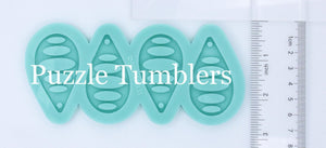 CUSTOM MOLD: Double Oval Drop Earring Mold MAY TAKE UP TO 14 DAYS SHIPPING (D19)