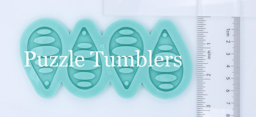 CUSTOM MOLD: Double Oval Drop Earring Mold MAY TAKE UP TO 14 DAYS SHIPPING (D19)