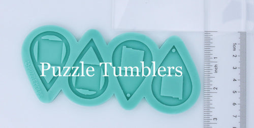 CUSTOM MOLD: DOUBLE NEW MEXICO DROP EARRING Mold *May have a 14 Day Shipping Delay (D5)