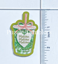 Load image into Gallery viewer, Acrylic Flat Back Shakers: Matcha Drink (SH #6A)