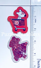 Load image into Gallery viewer, Acrylic Flat Back Shakers: Dog in a Red Cart (SH #7)