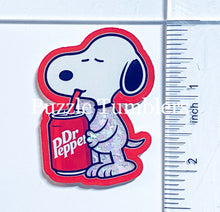 Load image into Gallery viewer, Acrylic Flat Back Shakers: Dog with Soda (SH #56)