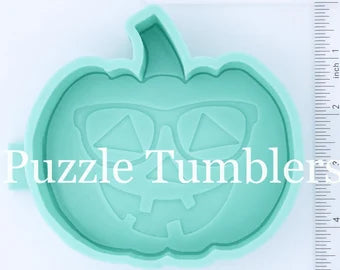CUSTOM MOLD: Jack O Lantern with Glasses Car Scent Mold *May have a 14 Day Shipping Delay (F147)