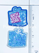 Load image into Gallery viewer, Acrylic Flat Back Shakers: Bath Blue Shopping Bag (SH #15)