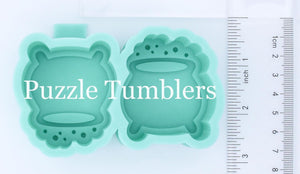 CUSTOM MOLD: Double Pot of Gold Car Scent Mold *May have a 14 Day Shipping Delay (F88)