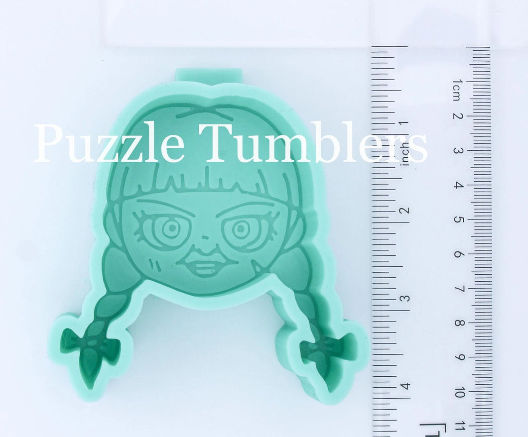 CUSTOM MOLD: Doll with Pigtails Car Scent Mold *May have a 14 Day Shipping Delay (F94)