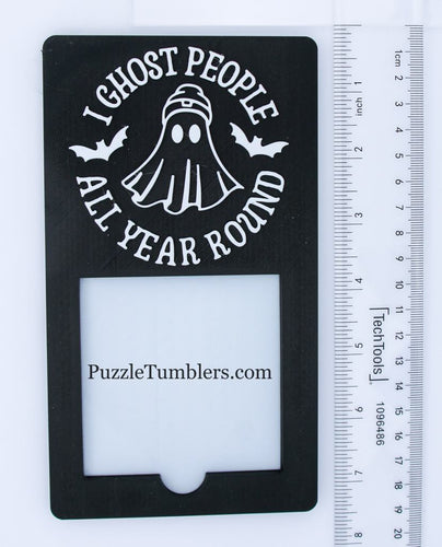 3D Printed I Ghost People All Year Round Sticky Note Holder (Made When Ordered - Ships in 3-10 Days)