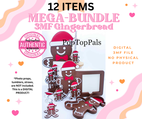 DIGITAL (3MF File): Gingerbread Man BUNDLE (12 Items)