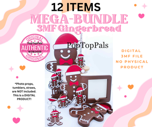 DIGITAL (3MF File): Gingerbread Man BUNDLE (12 Items)