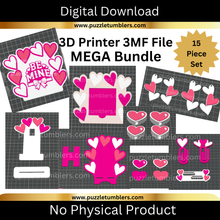 Load image into Gallery viewer, DIGITAL (3MF File): Heart Themed Mega Valentine Bundle - 15 Pieces