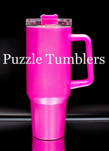 40oz Sublimation Pastel Tumbler with Colored Handle (WITHOUT SILVER RIM)