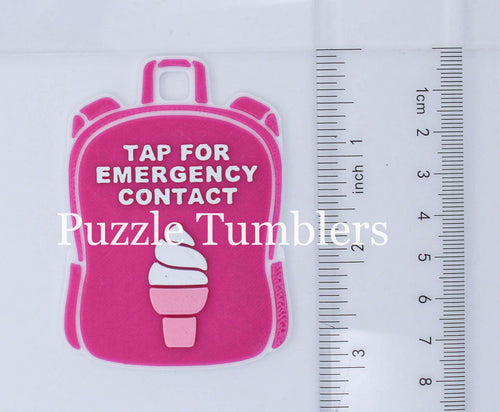 Twist Ice Cream Cone: Emergency Contact Backpack Tag with NFC Chip – 3D Printed Safety Tag (Will Ship in 5-12 days)