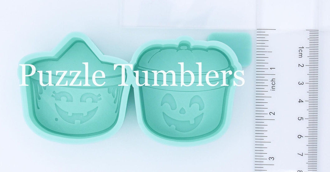 CUSTOM MOLD:  Double Halloween Bucket Car Scent Mold *May have a 14 Day Shipping Delay (F39)