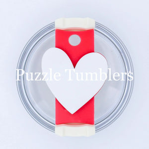 CUSTOM MOLD:  2 Piece Heart 40oz Tumbler Lid Plate Mold *May have a 14 Day Shipping Delay (L47)