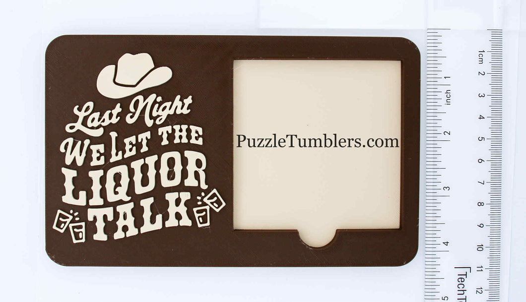 3D Printed Last Nigh We Let the Liquor Talk (Cowboy Hat and Shot Glasses)  Sticky Note Holder (Made When Ordered - Ships in 3-10 Days)